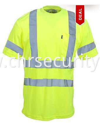 Men's High-Visibility Yellow Pocket T-Shirt